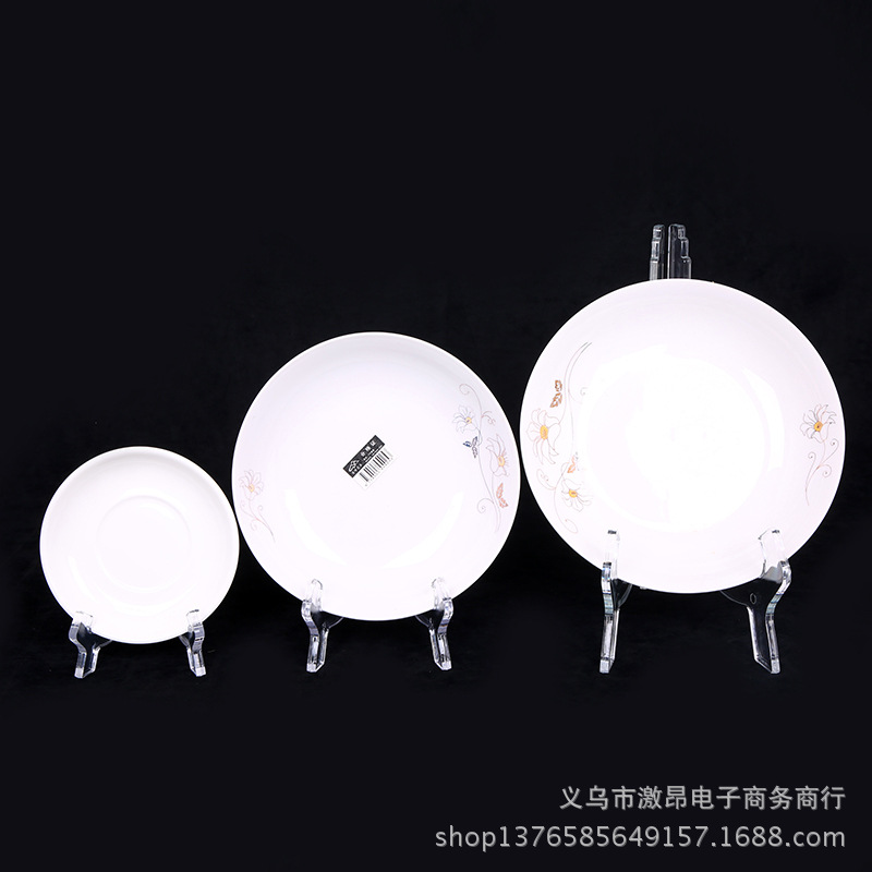 Picture of Acrylic Injection Transparent Plate Stand Tea Cake Stand Photo Frame Display Stand Decoration Medal Display Stand Home Accessories