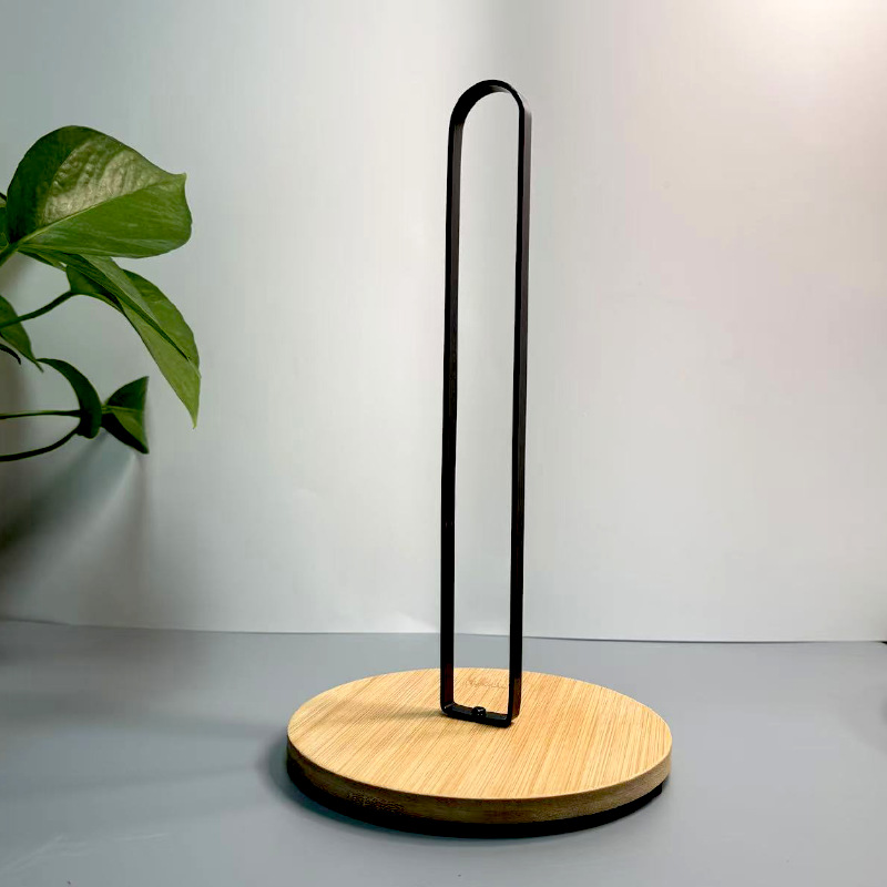 Vertical Tissue Holder Light Luxury Wrought Iron Oil Absorbing Paper Roll Paper for Kitchen Paper Holder Advanced Sense Non-Punch Desktop Tissue Holder