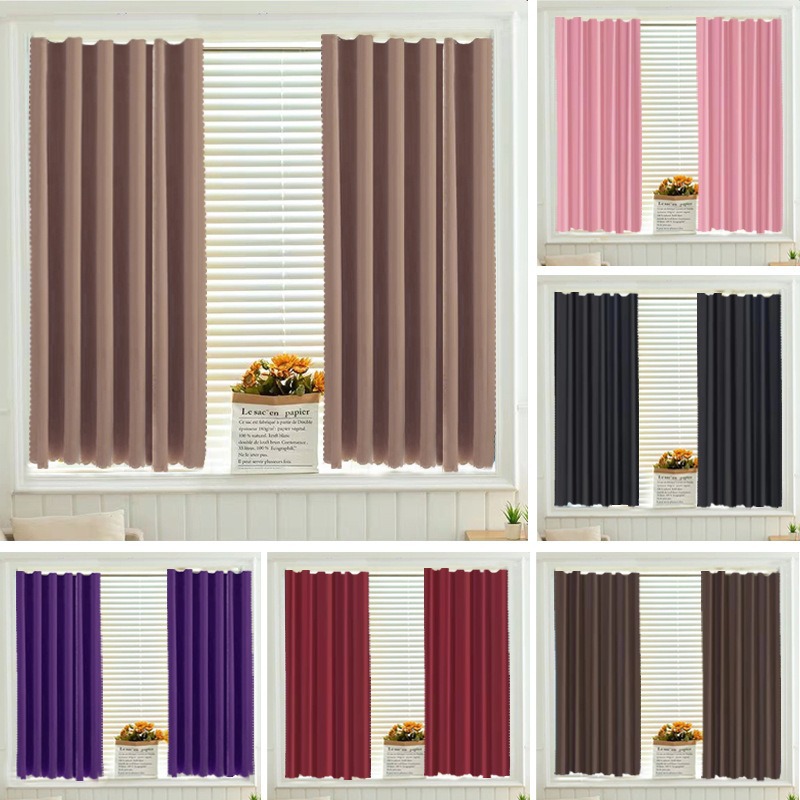 Picture of Cross-Border Southeast Asian Curtain Fabric, Polyester Window Screen, Hook-Style Curtain Fabric, Blackout and Sunshade Wholesale, Modern and Simple
