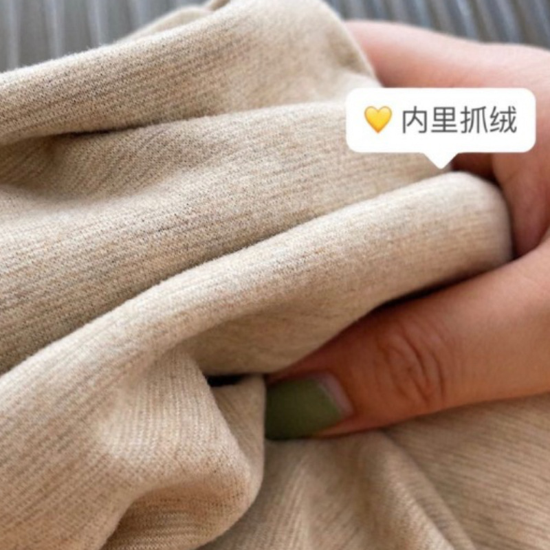 Picture of Derong Men's Thermal Underwear Set Women's Thickened Double-Sided Brushed Wool Silk Autumn Clothes Autumn Pants Bottoming Shirt Autumn and Winter