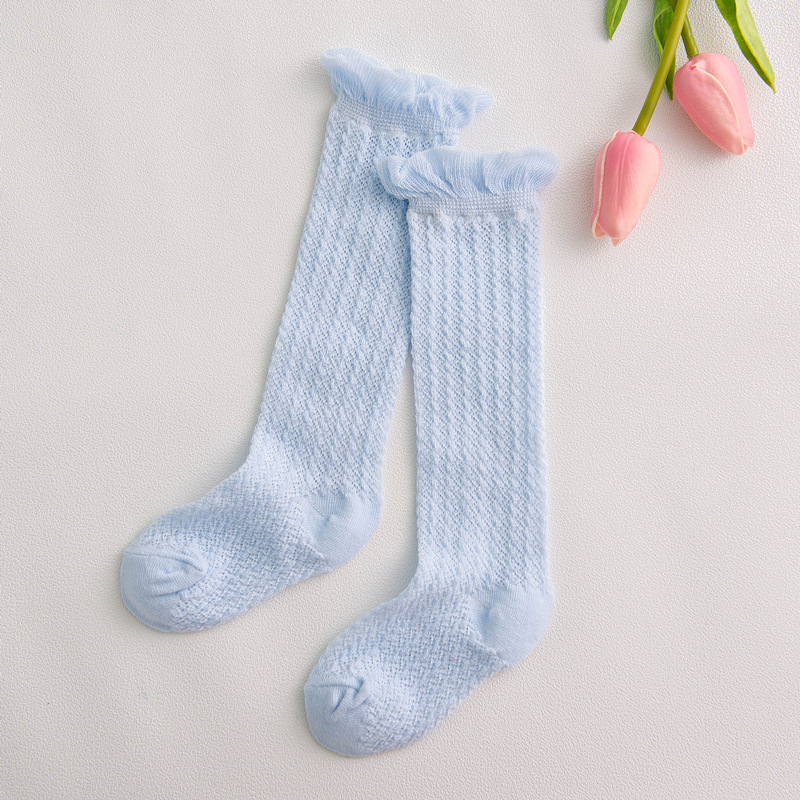 Picture of Summer mesh breathable baby socks knee air conditioning mosquito socks 0-1-2-3 years old children high tube baby stockings