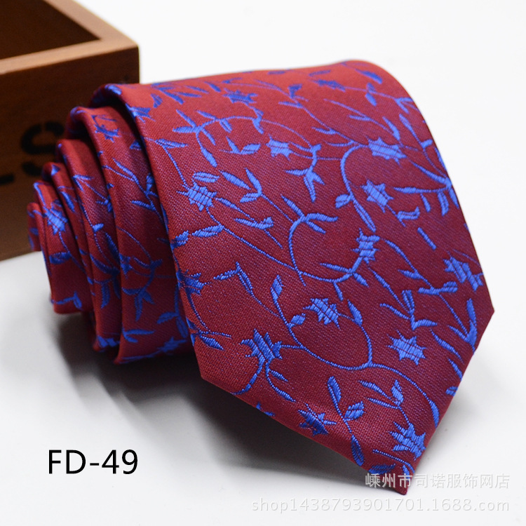 Picture of Tie business formal men's tie polyester yarn Arrow 8cm business tie