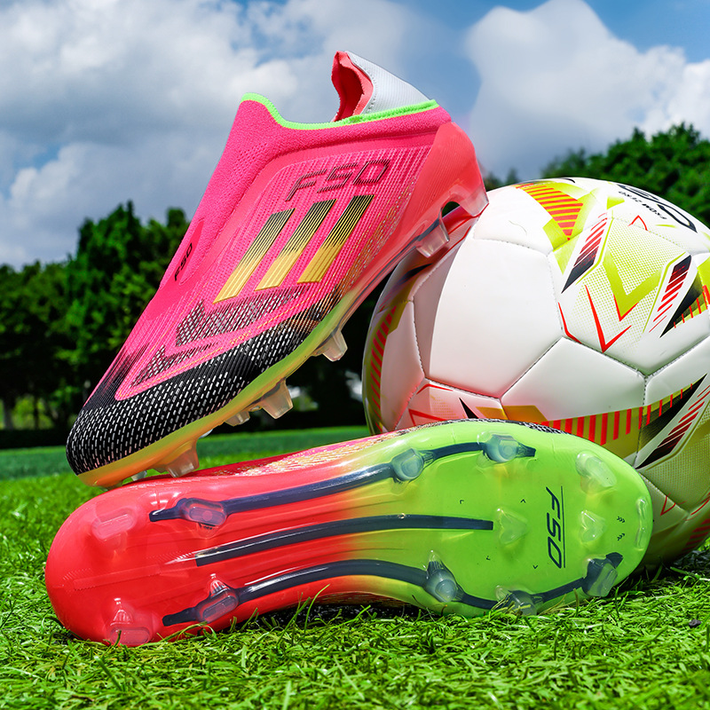 Football Shoes New Cross-Border Broken Nails World Cup Game Training Shoes Youth Students Ag Long Spikes Large Size Shoes