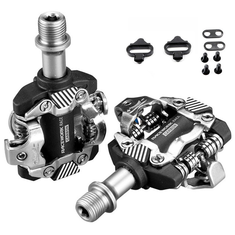 Picture of RACEWORK mountain bike lock pedal bicycle self-locking pedal ultra light DU bearing SPD pedal M8100 pedal