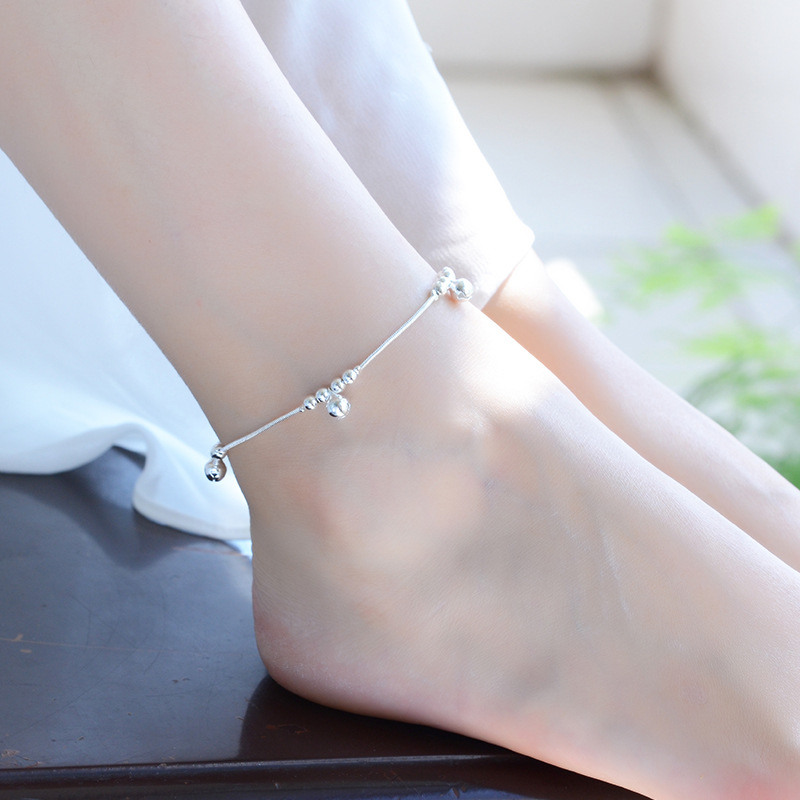 Picture of Genuine goods silver bracelet fashionable Korean style simple cute three Bell foot decoration elegant all-match anklet stall jewelry
