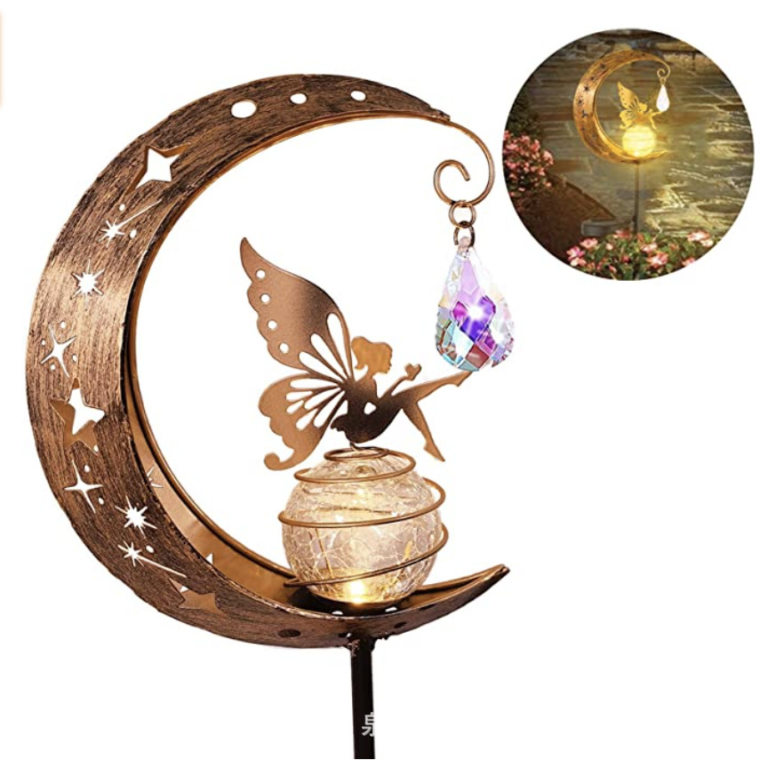 Picture of Cross-Border Popular Solar Outdoor Fairy Lantern Courtyard Garden Lawn Lamp Decorative Atmosphere Lamp Iron Landscape Lamp