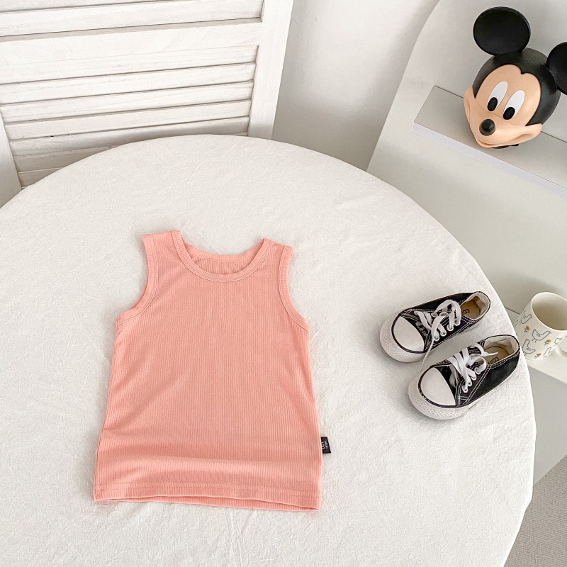 Picture of Children's Vest Modal Summer Thin Outer Wear Seamless Mask T-Shirt Baby Boys and Girls Bottoming Tops for Men