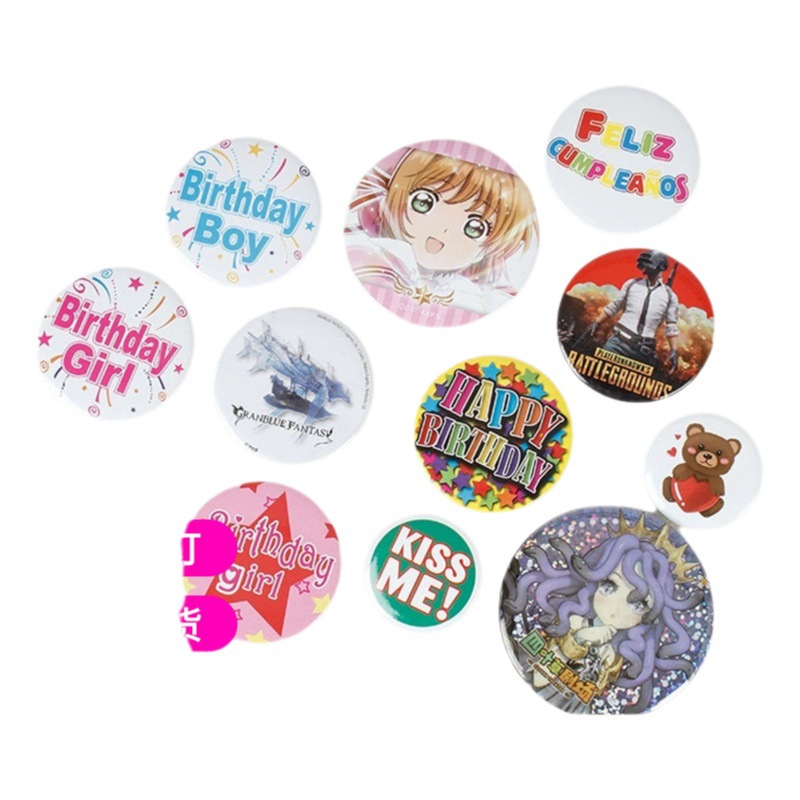 Anime tinplate badge creative cartoon yum badge flanker double flash yum peripheral tinplate badge
