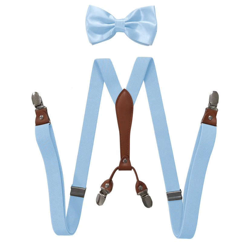 Picture of Cross-Border Supply 2.5cm Adult 4-Clip Elastic Suspenders Unisex Elastic Suspenders Set