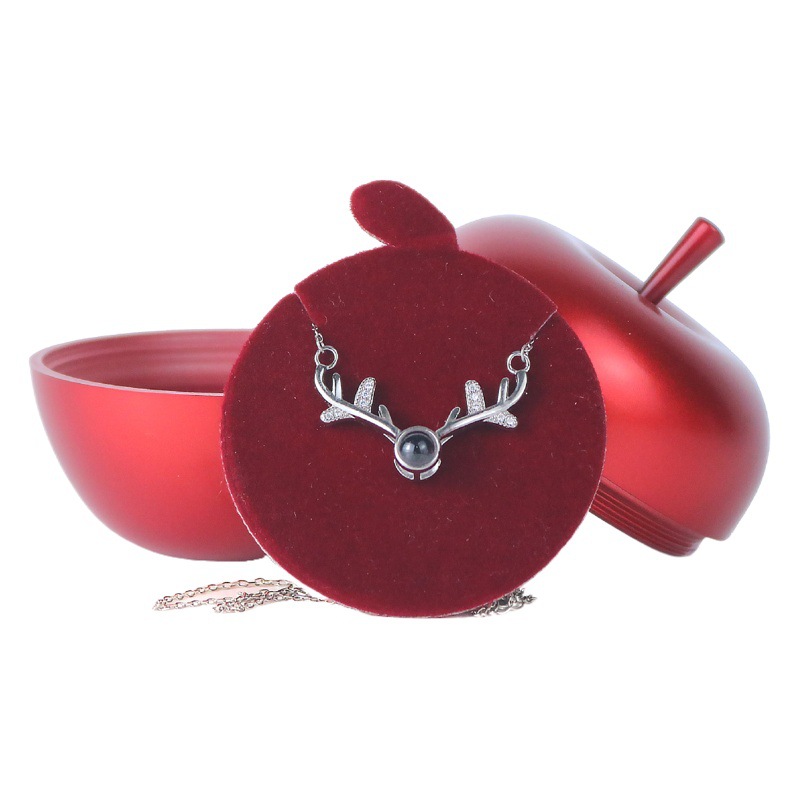 Christmas Apple Jewelry Box Christmas Gift Jewelry Box Christmas Eve Ring Box Necklace Box Spot Wholesale