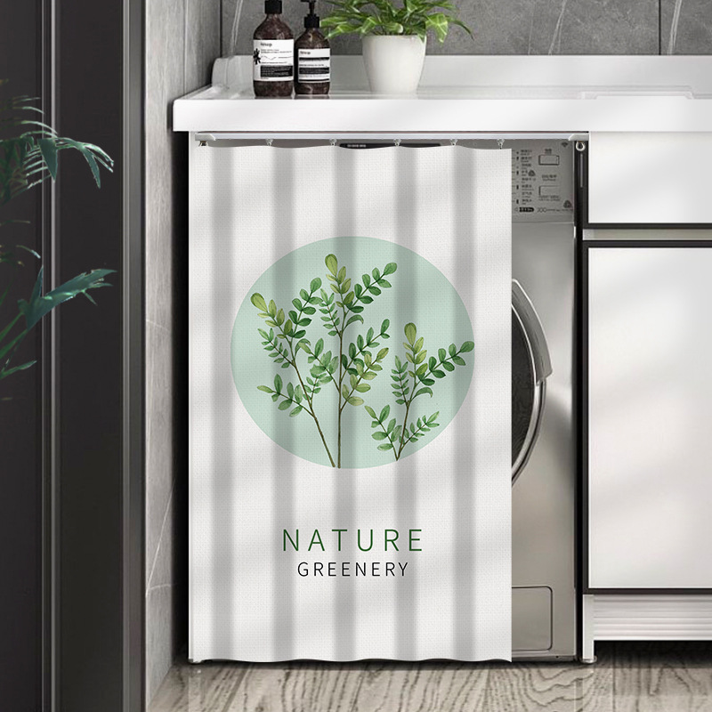 Picture of Balcony drum washing machine sun protection waterproof covering curtain drying cabinet full shading slide cover cloth dustproof heat insulation cover cloth