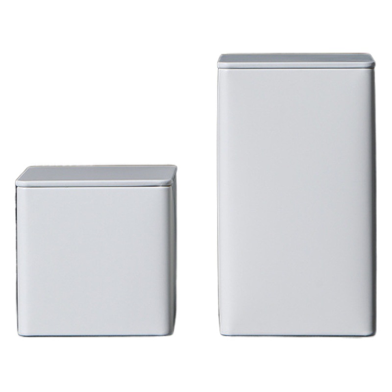 Spot Frosted Tea Tin Box Tin Can Tinplate Can Green Tea White Tea Black Tea Square Can Souvenir