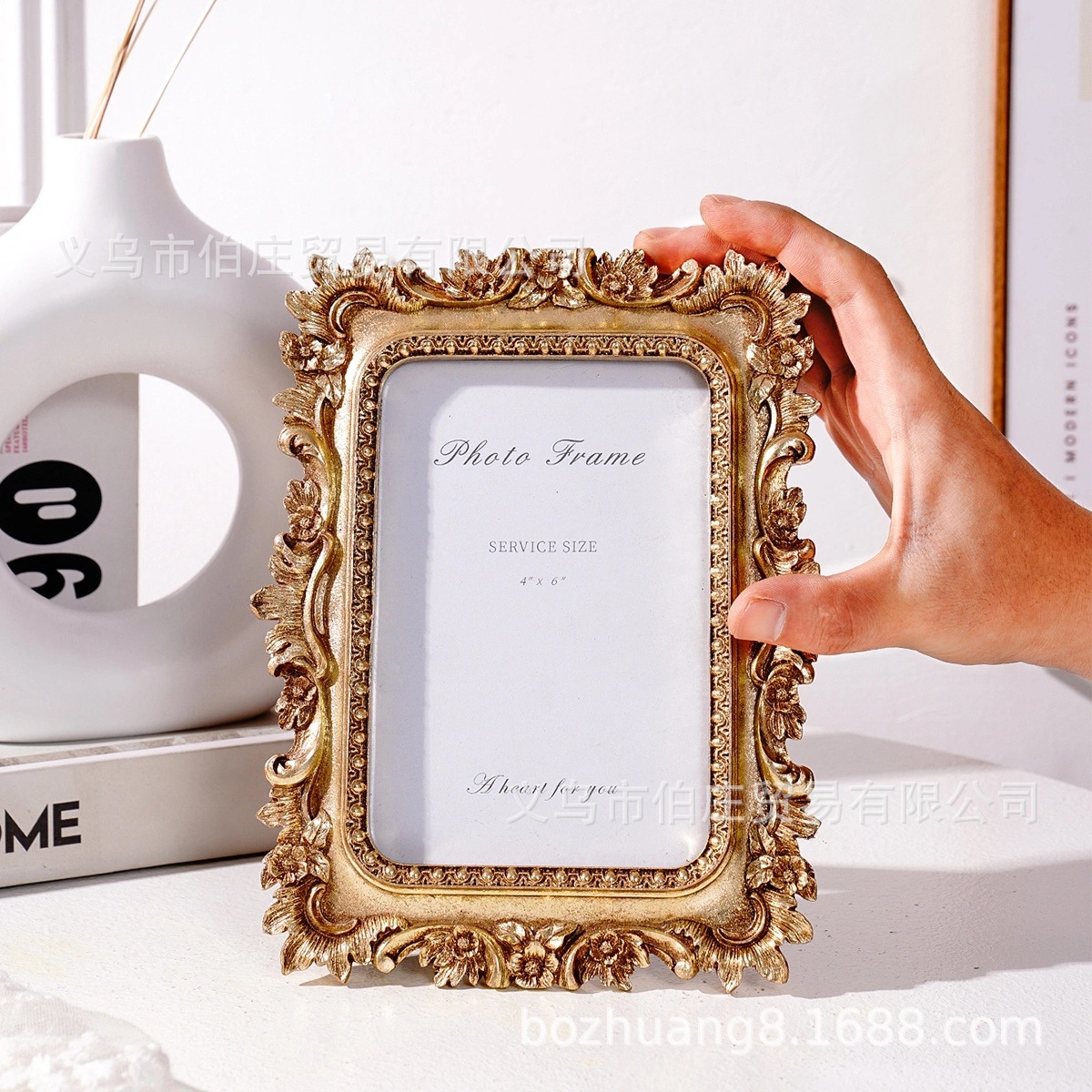 1PC simple three-dimensional goldfish sunflower decorative photo frame horizontal and vertical dual-purpose photo frame ornaments 4*6inch photo display