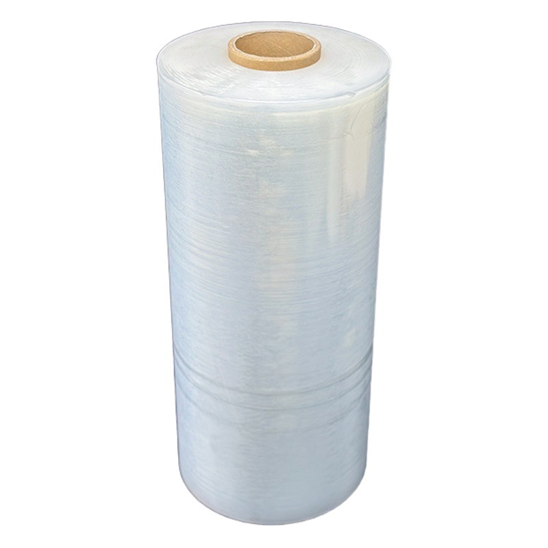 Transparent PE machine stretch film pre-stretch winding film 50cm wide tray packaging film express coated large roll film