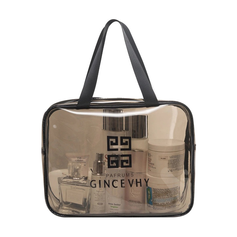Picture of Pvc Transparent Cosmetic Bag Toiletry Bag Travel Satchel Cosmetics Bag Waterproof Large Capacity Satchel Cosmetic Bag Cosmetics Bag