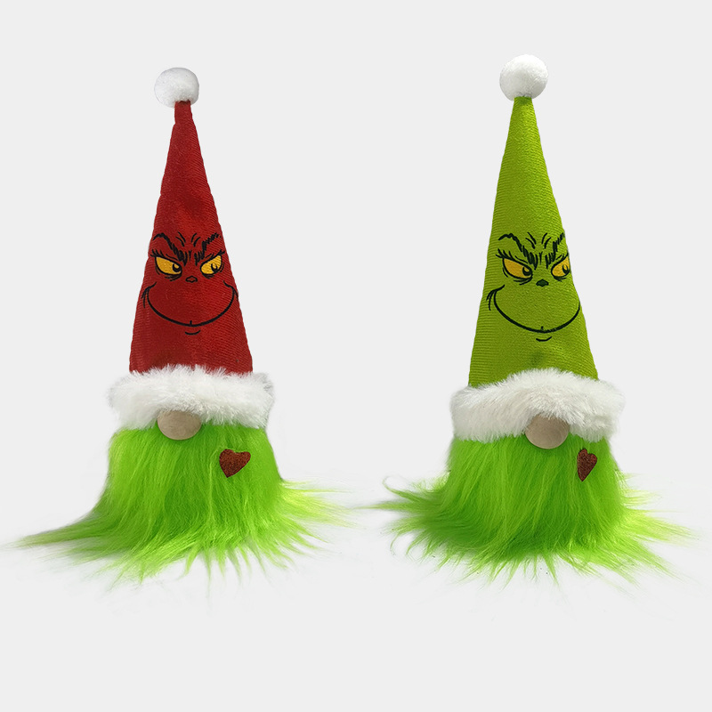 Picture of American Christmas decoration gift Christmas Grinch Faceless Old Man cartoon strange plush doll window decoration
