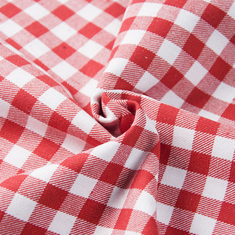 New women's brushed plaid shirt fabric yarn-dyed plaid wholesale first-hand supply