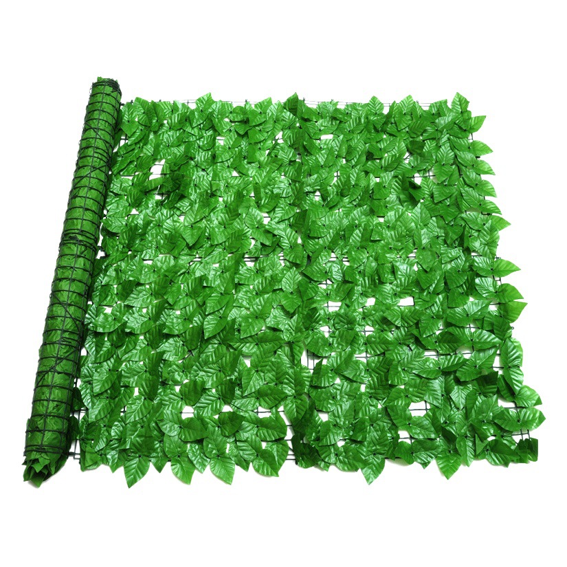Simulation plant wall plastic leaf outdoor courtyard garden decoration green leaf simulation fence artificial green plant fence