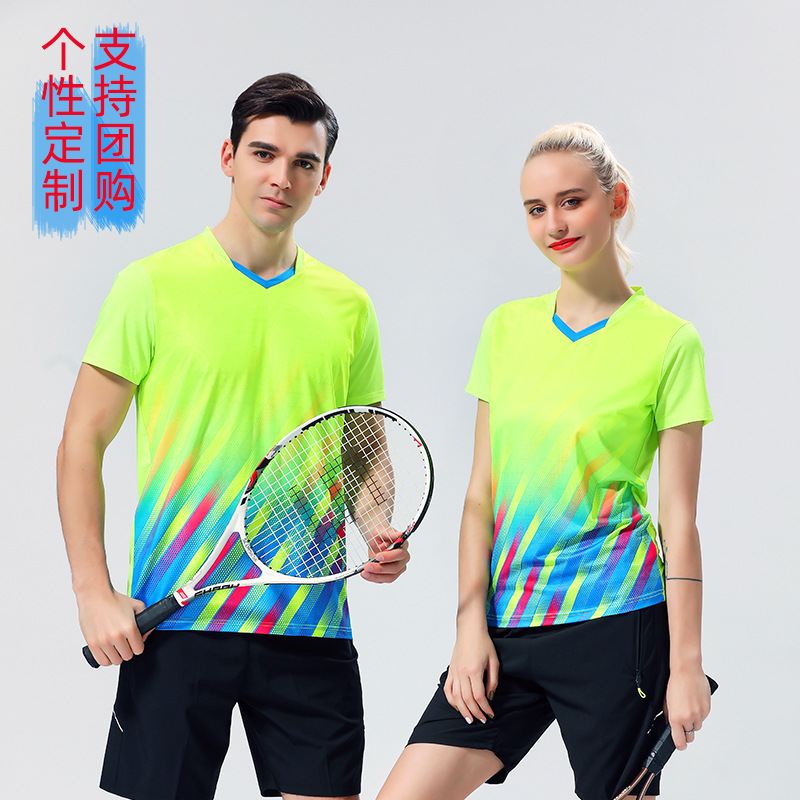 New Badminton Clothing Jersey in stock Custom Printing Summer Team Training Class Table Tennis Sports T-shirt