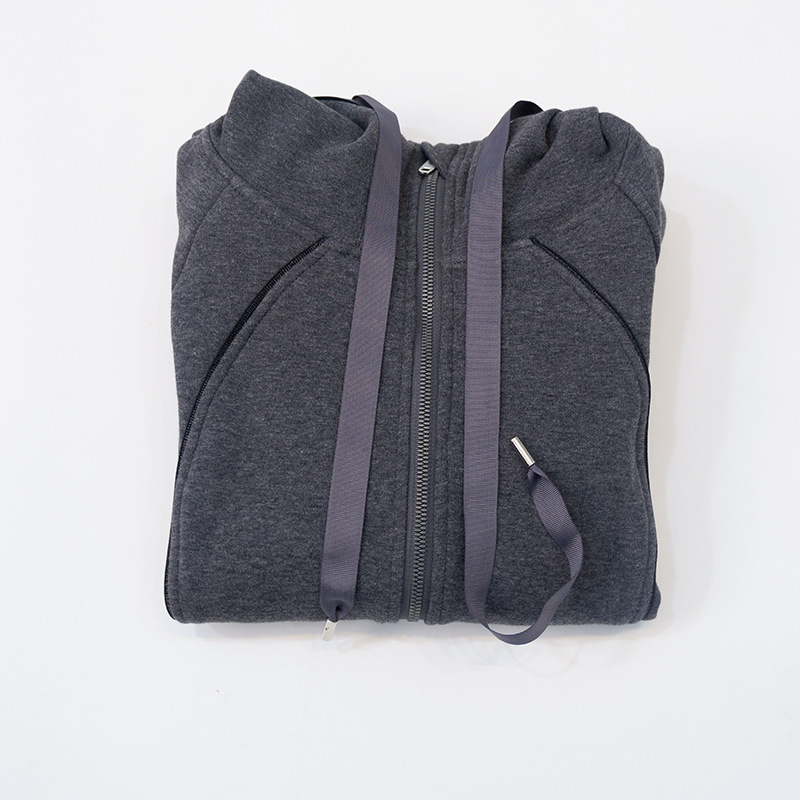 Picture of Autumn and winter fleece warm hooded women's yoga clothing zipper coat sports running fitness leisure long sleeve sweater