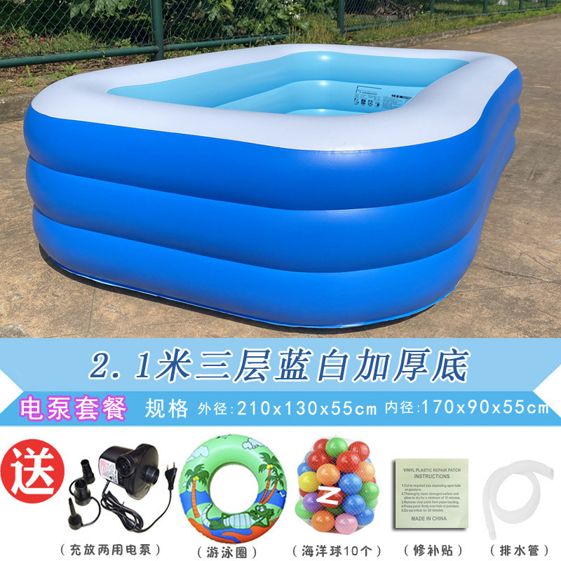 Picture of Inflatable Swimming Pool for Children Thickened Household Extra Large Baby Baby Adult Bath Pool Foldable