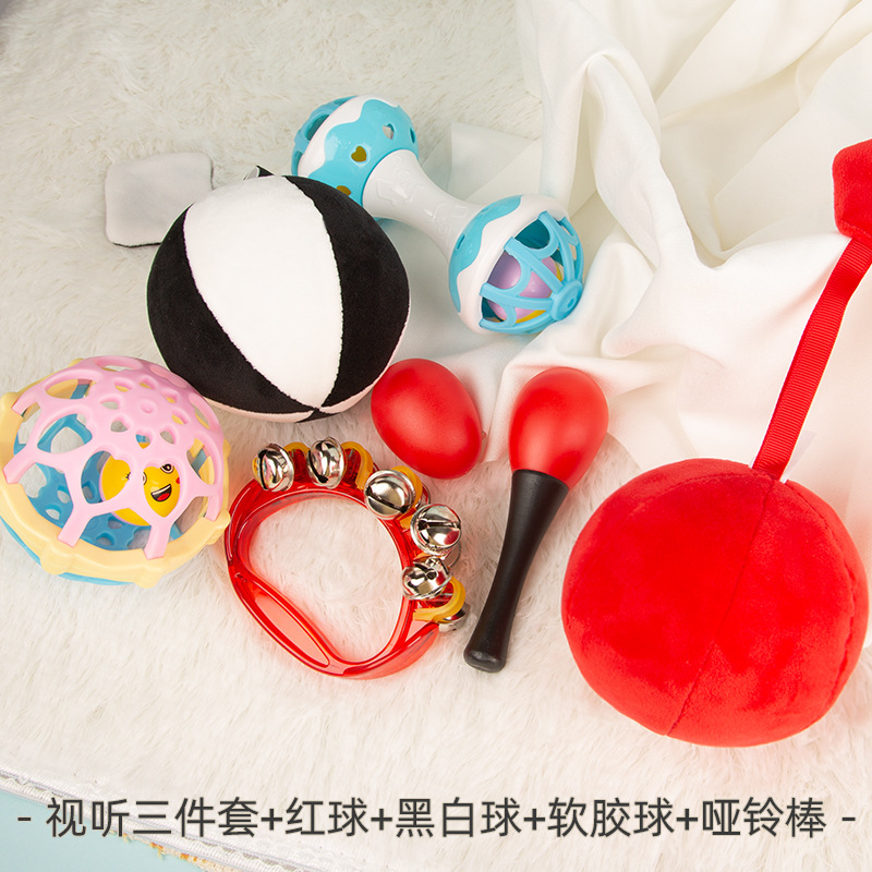 Baby Toys 0-1 Years Old Educational Rattle Tracking Ball Sand Hammer Infant Newborn Sensory Training