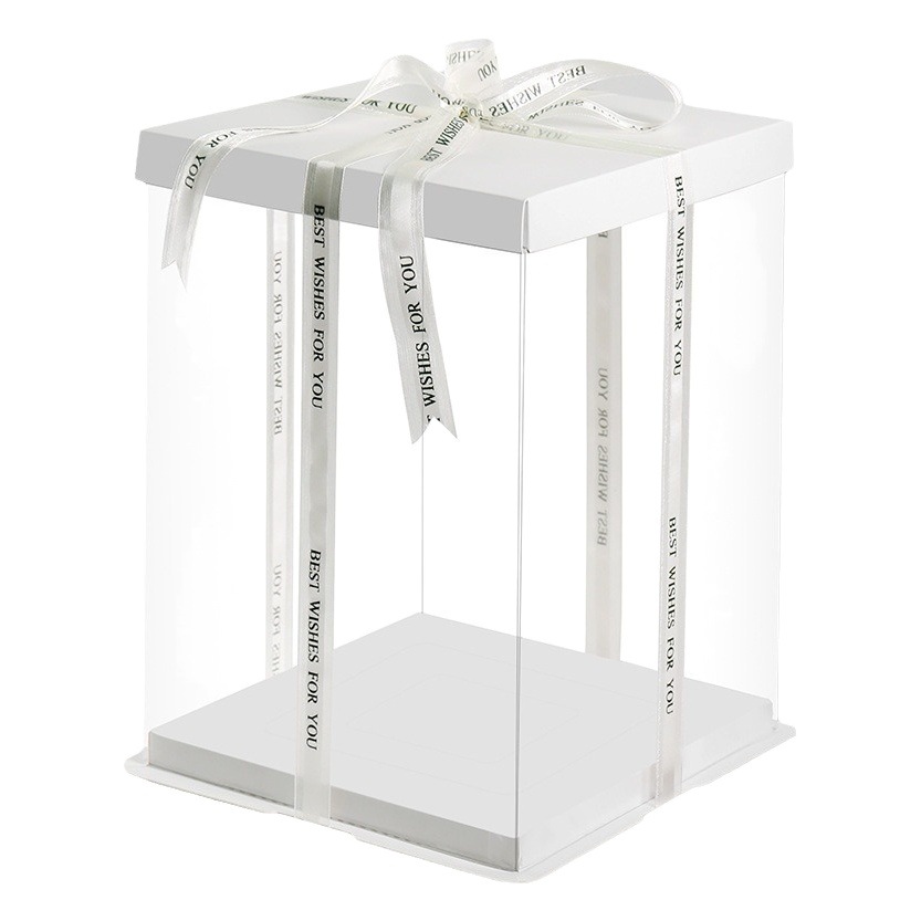 cake box height 4 inch 6 inch 8 inch transparent cake box plastic cake box baking box