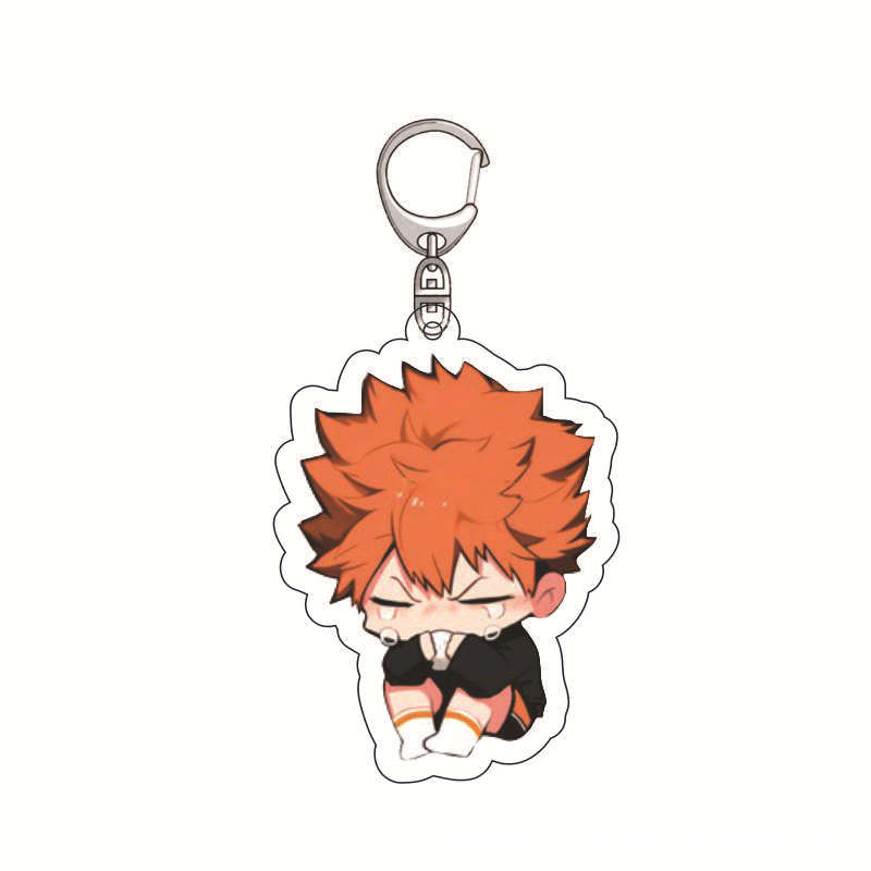 Picture of Anime Volleyball Youth Peripheral Keychain Shadow Mountain Feixiong Day Xiangyang Solitary Claw Grinding Cute Acrylic Pendant