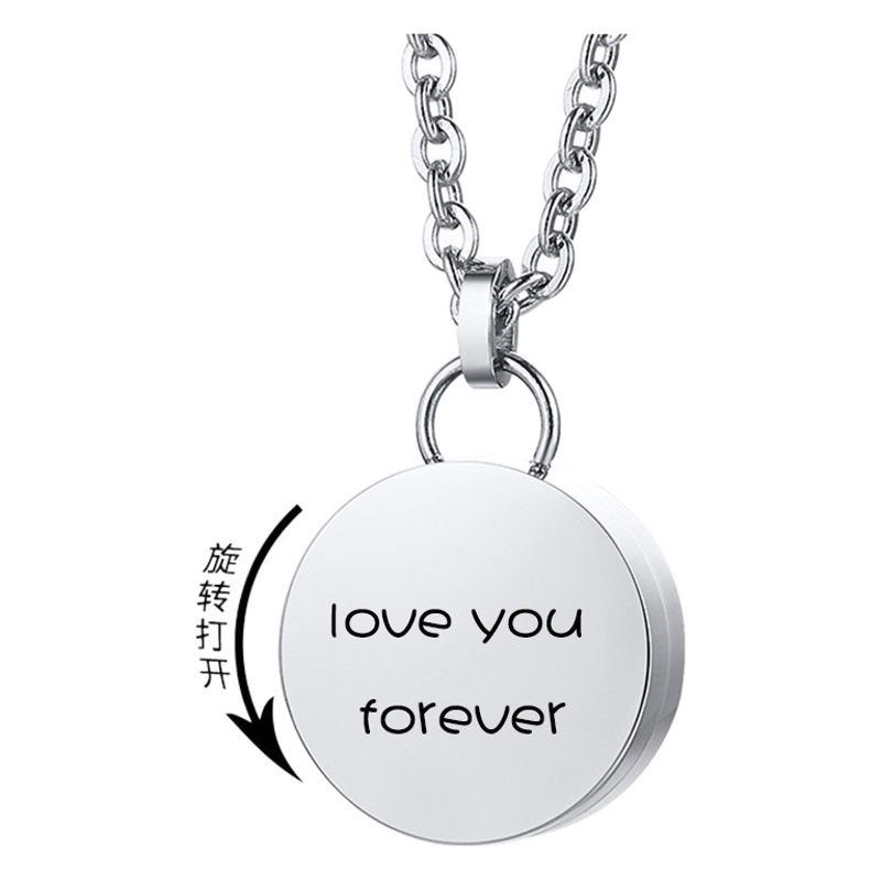 Cat and dog picture hair pet urn necklace dead cat lettering photo souvenir pendant exquisite gift
