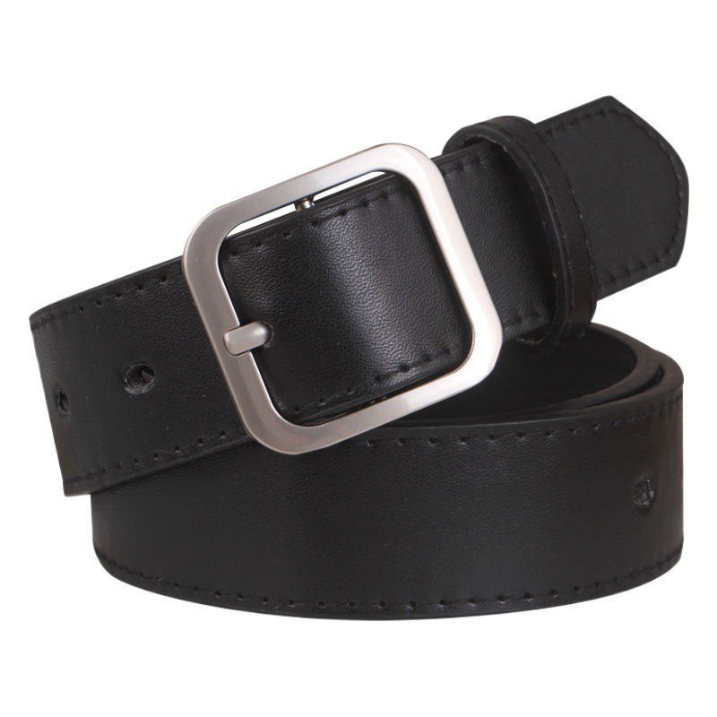 New Korean style ladies belt girls retro simple versatile square buckle PU leather popular Belt women Wholesale
