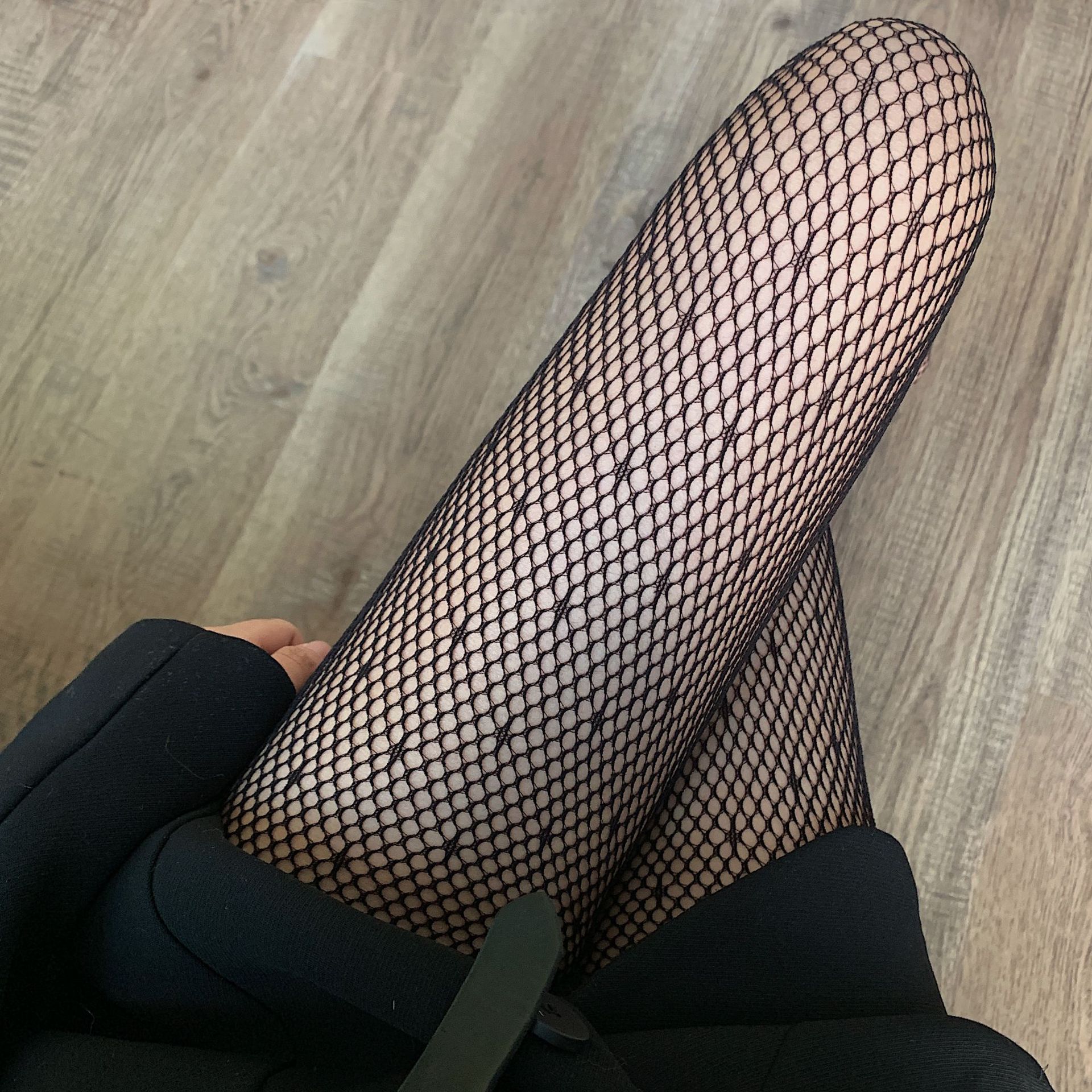 Women's 2021 Spring and Summer New Hot Girls Ins Ginny Fishnet Socks Sexy Black Outer Wear Hollow-out Slim-fit Base Socks