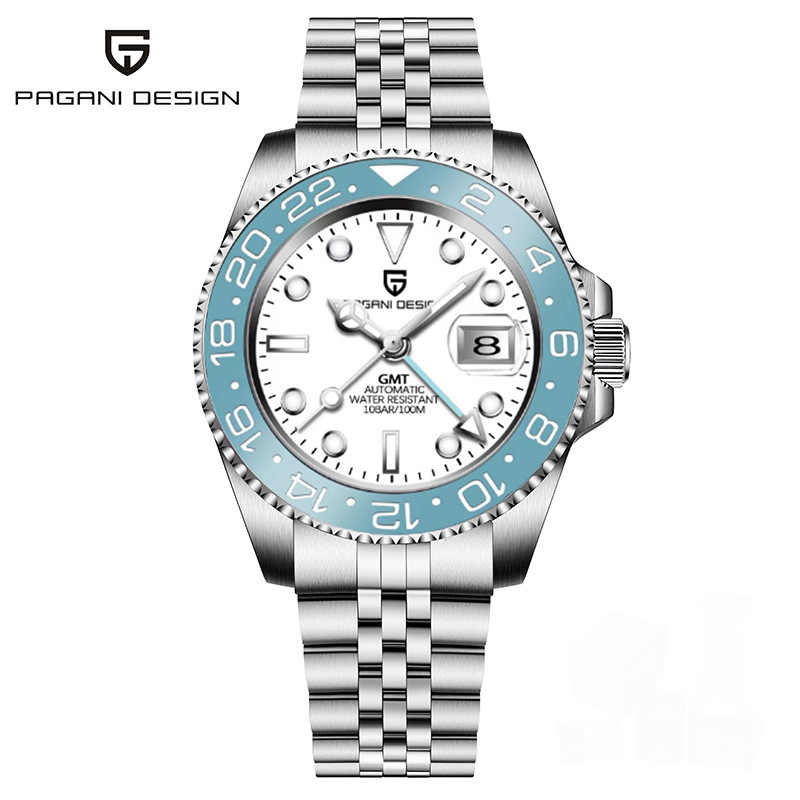 Picture of PAGANI bojiani fashion Men's automatic mechanical watch GMT two hour clock luminous calendar watch 1662