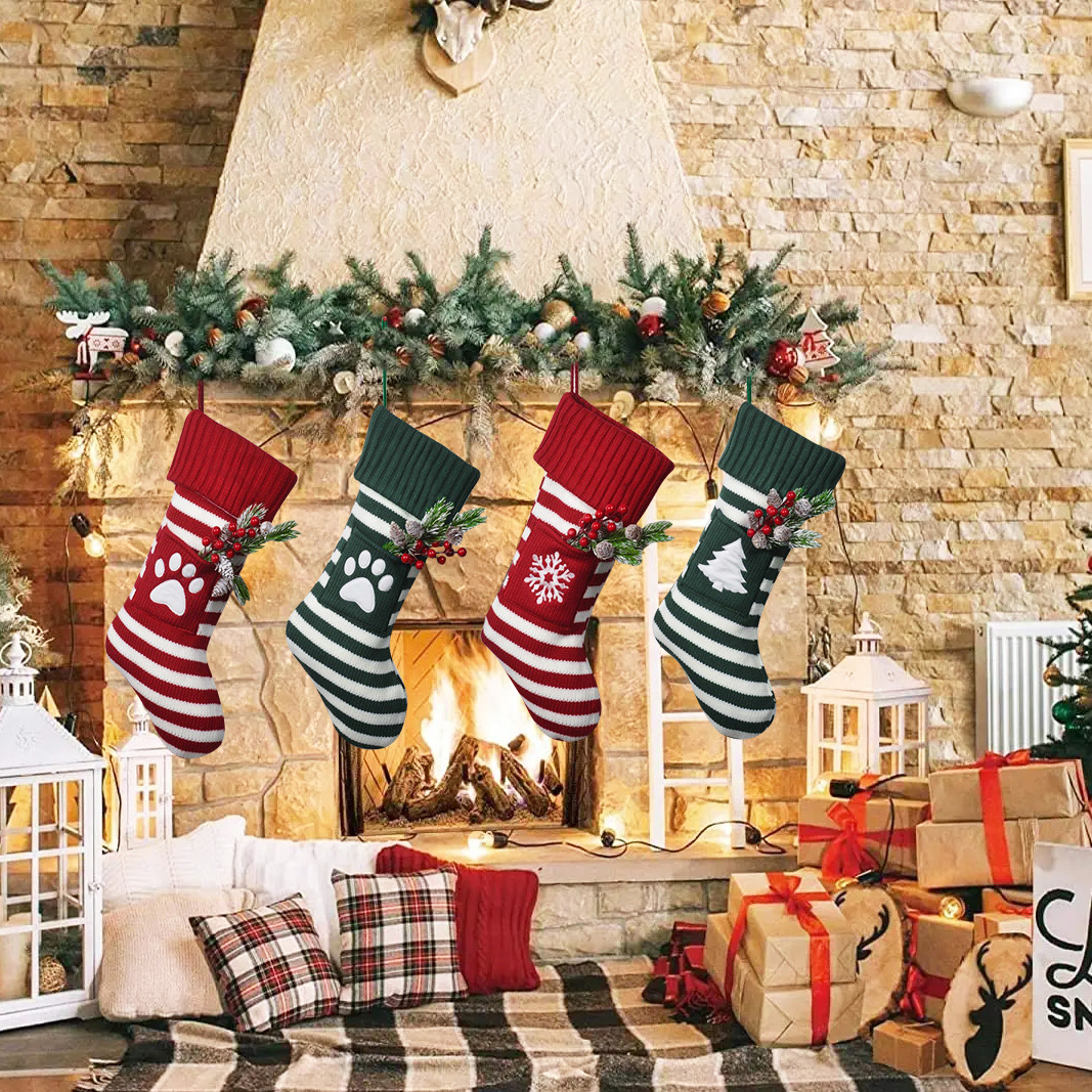 Cross-border Amazon new Christmas pet cat dog Christmas socks gift bag Christmas socks Christmas Gifts Wholesale