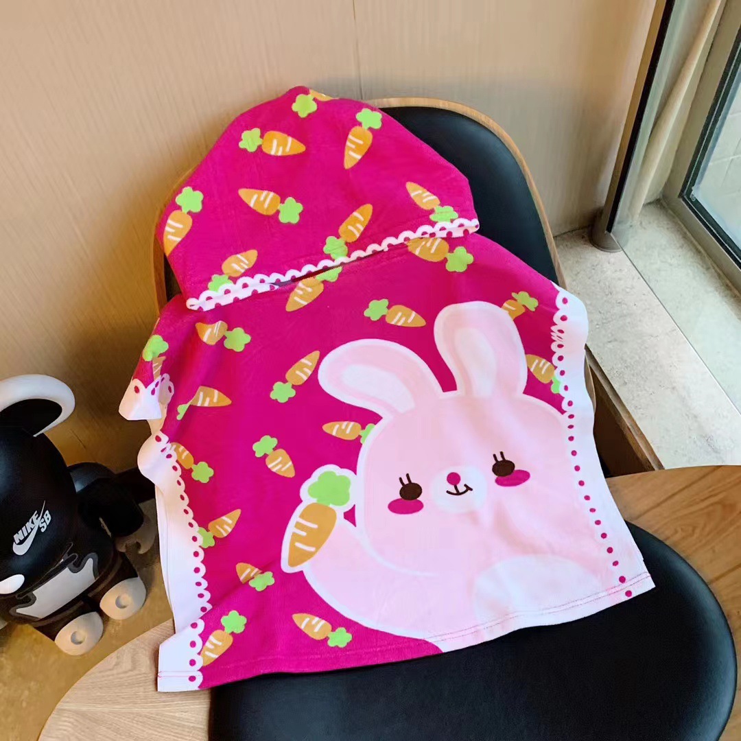 Picture of Cute Cartoon Children's Bath Towel Cloak Soft Skin-friendly Hair-free Bath Water Absorbent Quick-drying Wearing Baby Bath Towel