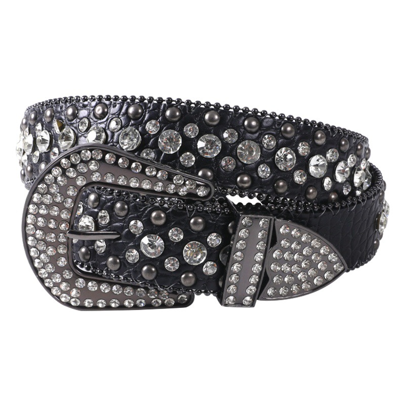 Women's Belt Hip-Hop Punk Style Sexy Belt South Korea Y2K Fashion All-match Cross-border Hot-selling Inlaid Diamond Belt