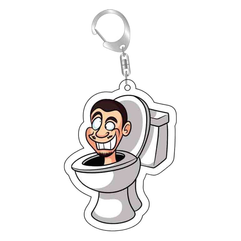 Picture of Cross-border new toilet man keychain skibidi toilet monitor Man TV man creative killer pendant batch
