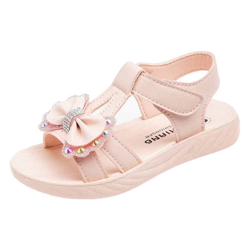 Girls Princess Sandals 2023 Summer New Korean Style Children Open Toe Sandals Soft Sole Girls Sandals