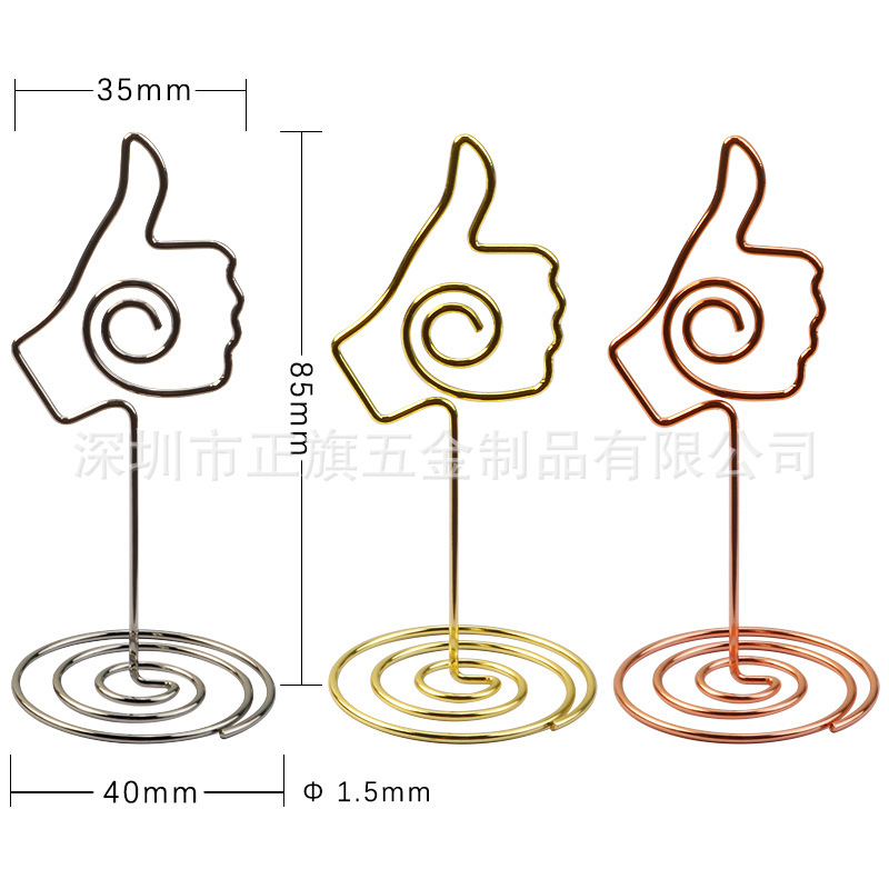 Picture of 85mm heart-shaped business card holder Peacock round wedding seat holder photo holder note holder number plate label message holder