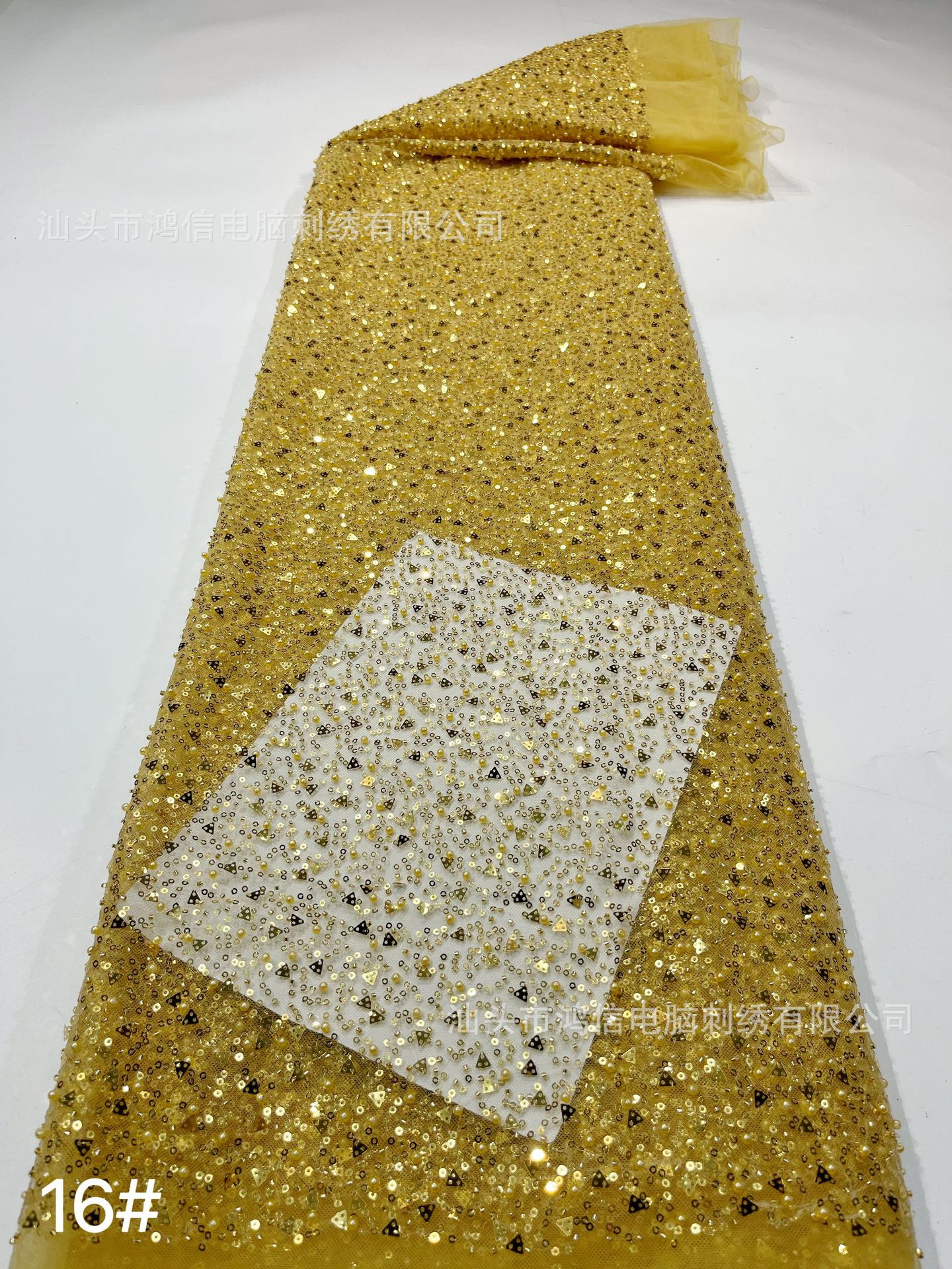 Picture of New mesh full beads beads beads series wedding dress fashion fabric stage clothes a large number of spot