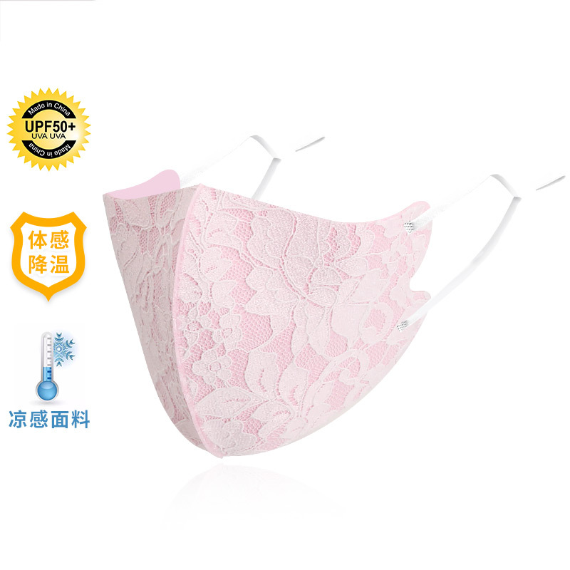 Picture of Composite Lace Mask, Breathable Lace, Adjustable Amazon Cloth Mask, Sun Protection, Windproof, Dustproof, Warm Mask