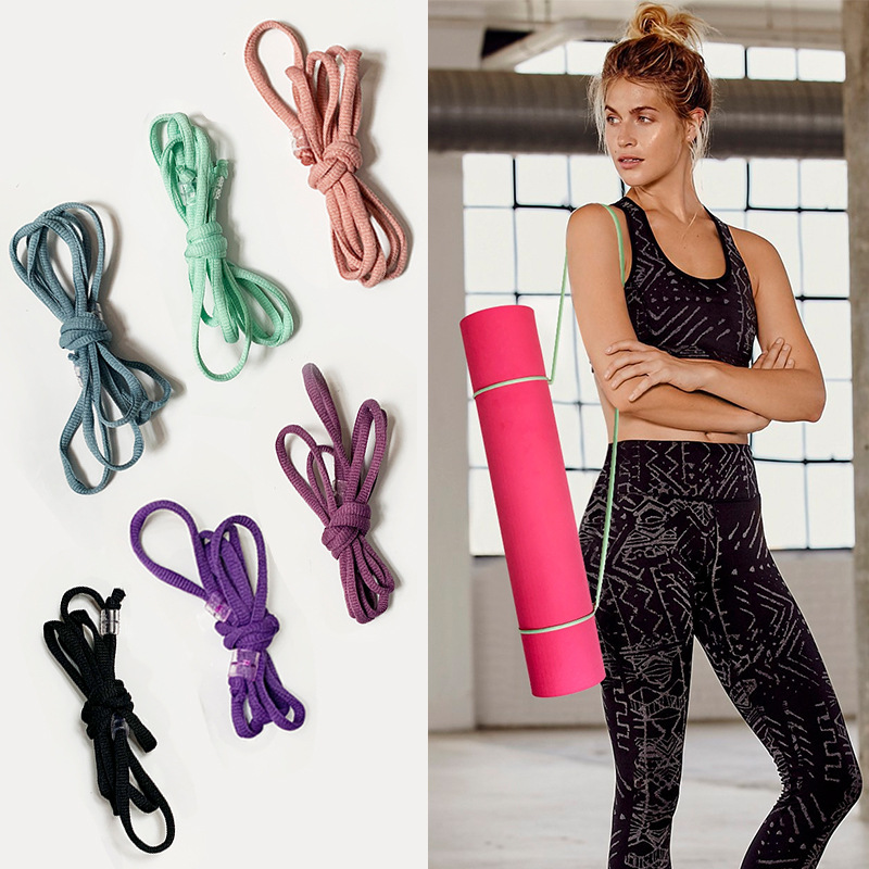 Yoga Mat Strap Storage Elastic Band Drawstring Multi-Purpose Binding Rope Adjustable Length Universal for Stretching