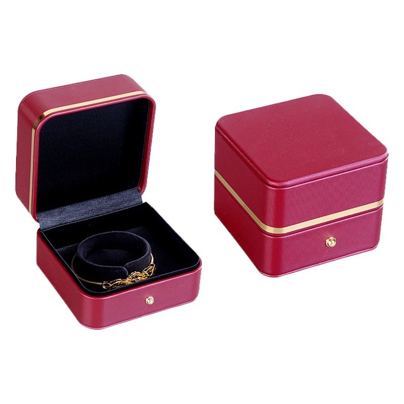 Creative Jewelry Box rounded ring necklace bracelet box European style golden edge jewelry box printed logo jewelry storage box