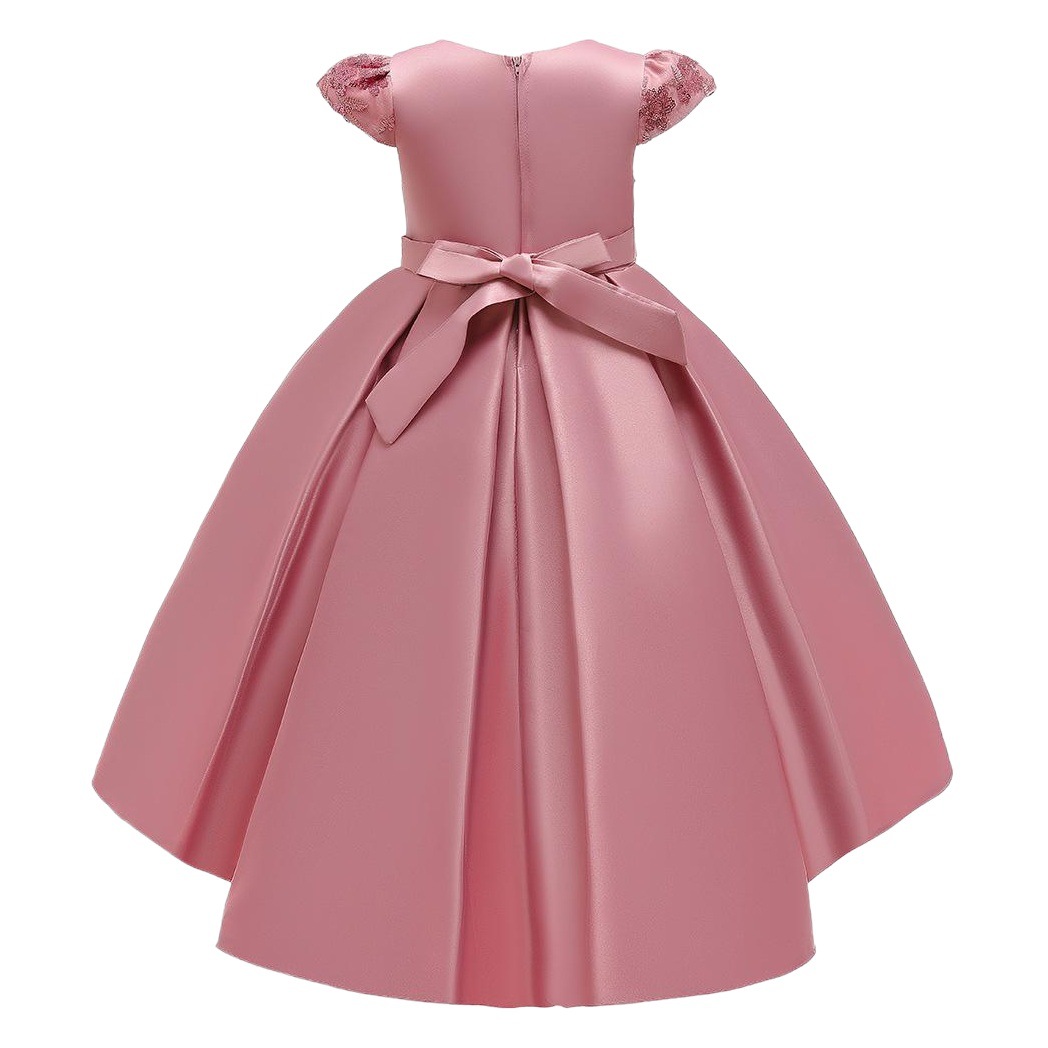 New Cross-Border Amazon Children's Dress Princess Dress Flower Lace Bow Tutu Skirt Children's Clothing