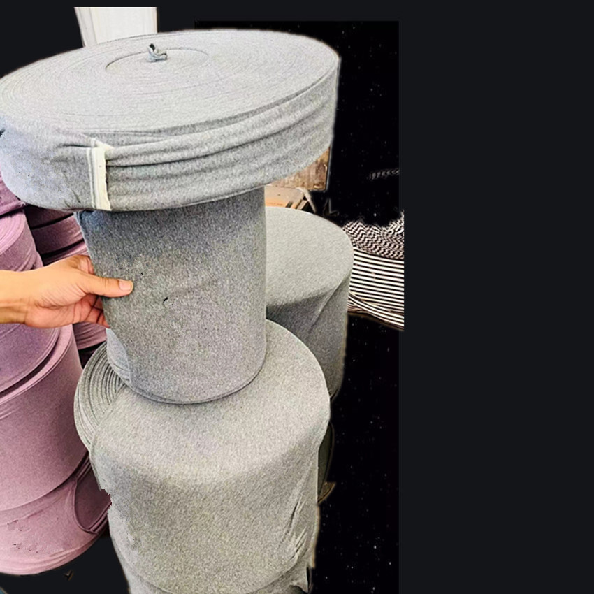 15cm Hemp Grey Cylinder Packaging Mesh Seamless Barrel Cloth Cylinder Knitted Packaging Cloth Seamless Water Cup Cover