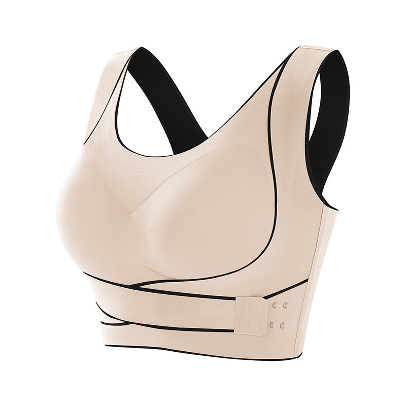 Picture of New Cross Side Buckle Collapsing Paramelia Sports Bra Outer Wear Yoga Vest Seamless Gathering Beauty Back Straightening Underwear for Women