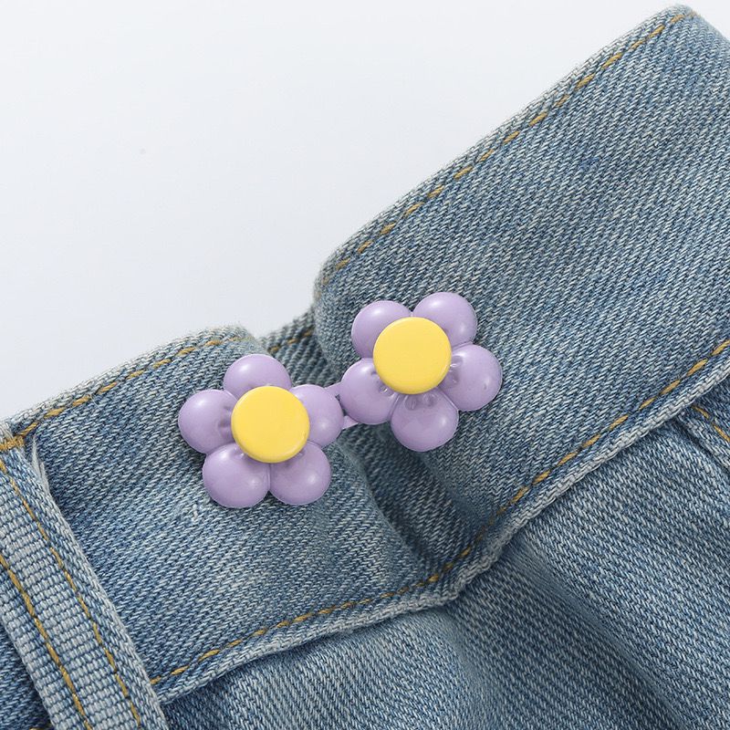 Picture of Chinese Knot Waist Buckle Pair Buckle Flat Bottom Removable Nail-free Seam-free Button Girl's Trouser Skirt Waist Size Change Artifact