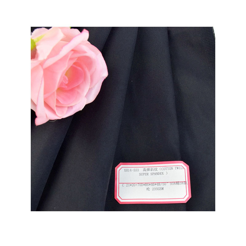Manufacturer Wholesale 95% Cotton 5% Spandex High-Elastic Fabric Casual Pants Shorts Suit Cotton Breathable
