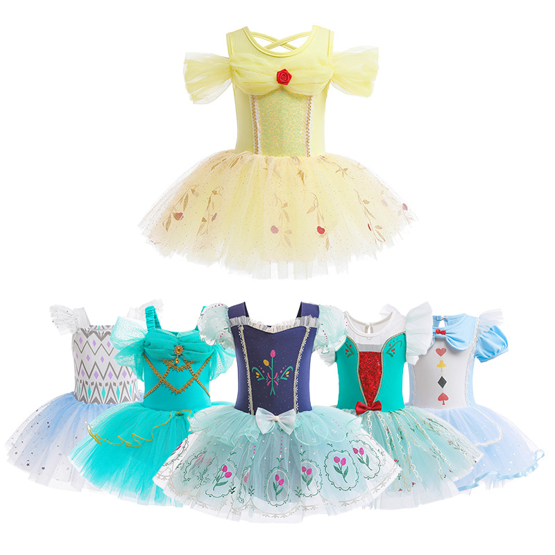 Picture of Girls Ballet Dance Skirt 2025 Summer Original Practice Clothes Baby Girl One-Piece Performance Clothes Improved Princess Skirt