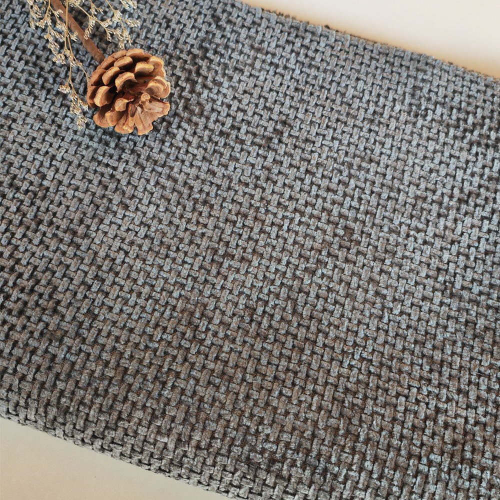 Picture of F508 in stock Straight Supply Oblique Fishing Net Pattern Chenille Sofa Cotton Linen Fabric Sofa Cover Pillow Cushion Linen Fabric