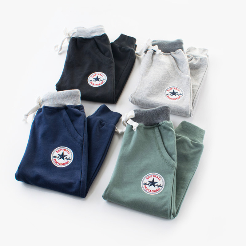 Picture of Fashionable Kidsren's Clothing Autum New Products 2024 Kidsren's Korean Style Sports Pants Summer Boys' Long Pants One Piece Consignment